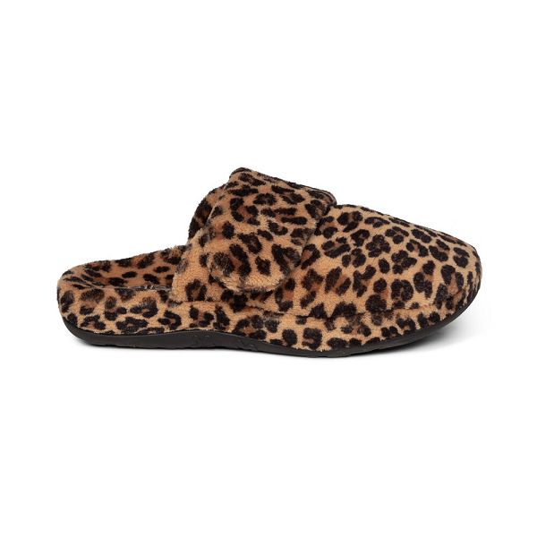 Aetrex Women's Mandy Closed Toe Slippers - Leopard | USA 8MU75KX